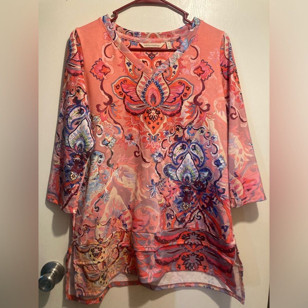 Soft Surroundings Pink and Purple Tunic